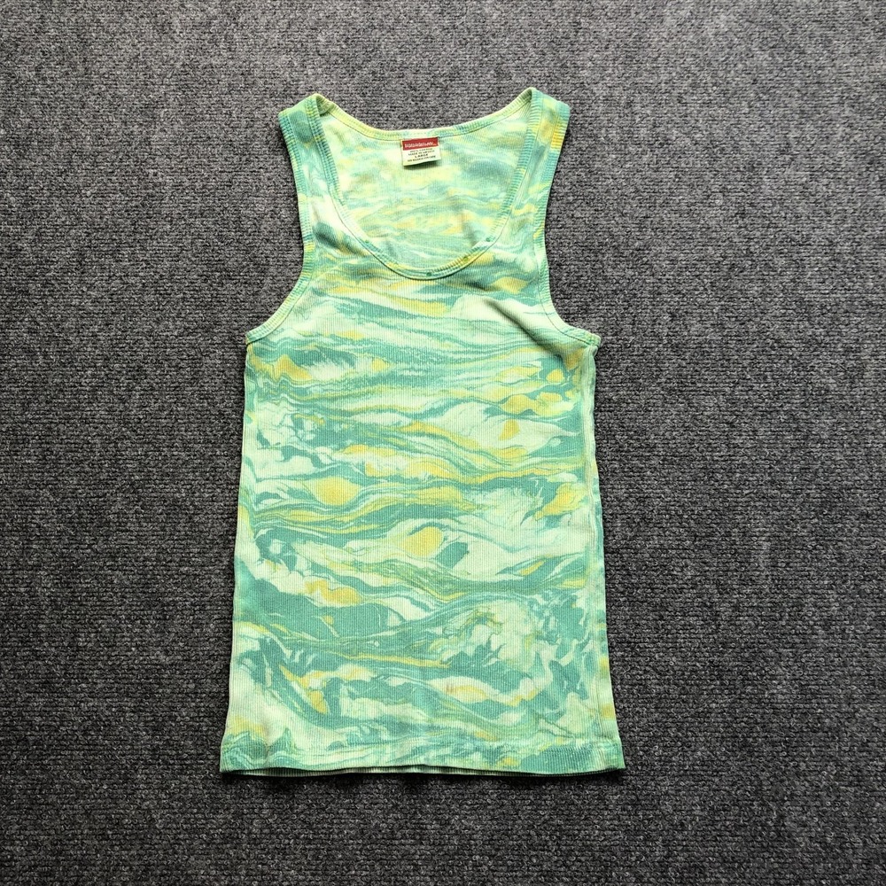 UNIONBAY Tank Top Womens Large Green Print Knit Scoop Neck Sleeveless Casual